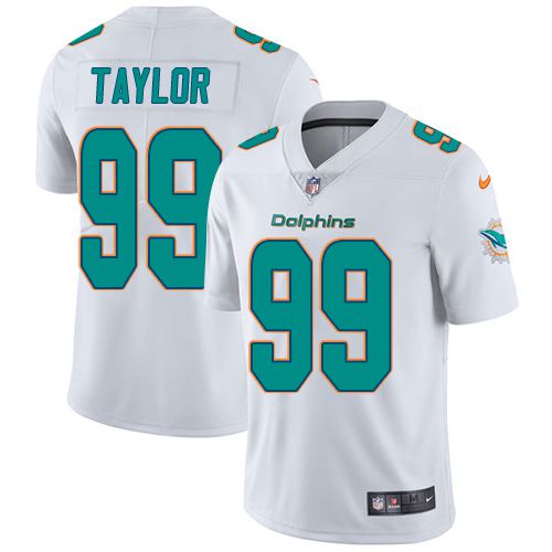 Men Miami Dolphins 99 Jason Taylor Nike White Limited NFL Jersey